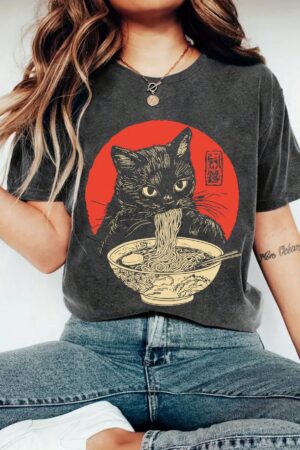 Remera Casual de Mujer con Manga Corta y Cuello Redondo