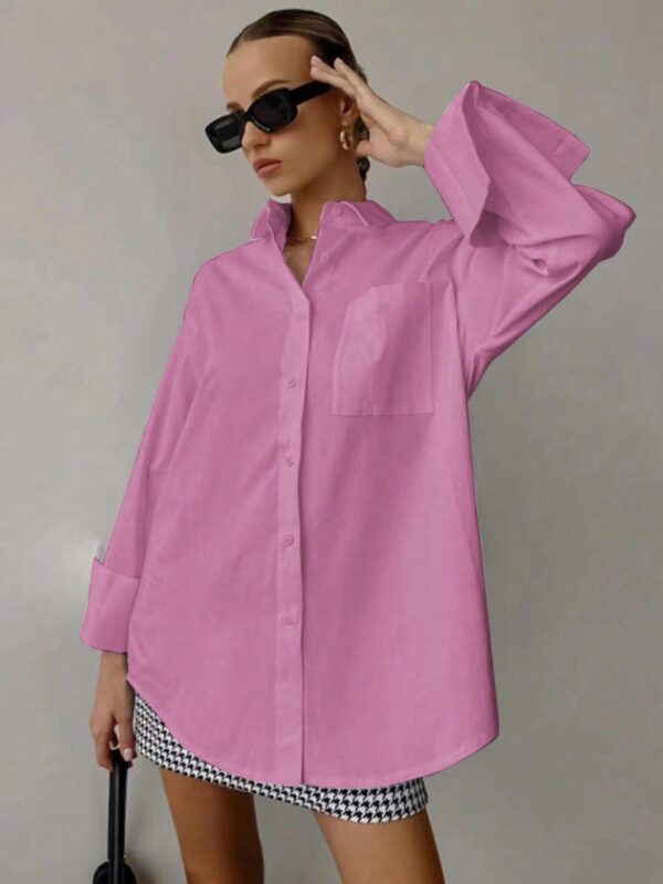 Camisa Relajada Manga Larga para Negocios y Casual - Image 61