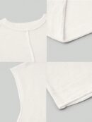 Chaleco de Punto Liso con Cuello Redondo