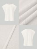 Chaleco de Punto Liso con Cuello Redondo