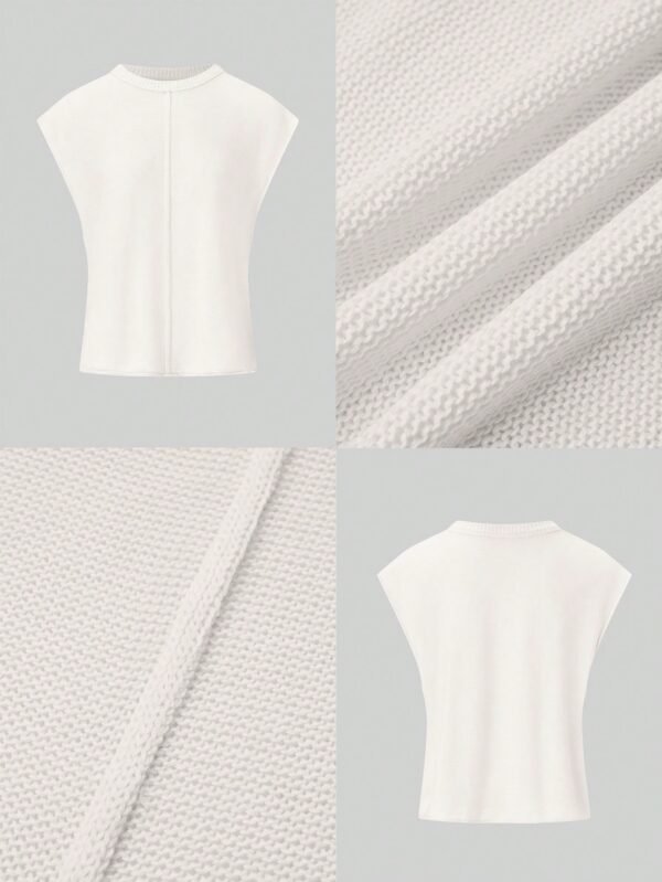 Chaleco de Punto Liso con Cuello Redondo - Image 12