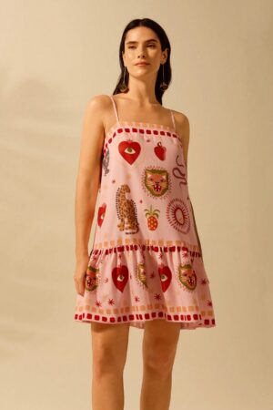 Vestido Tropical Boho con Estampado de Leopardo y Tirantes Finos