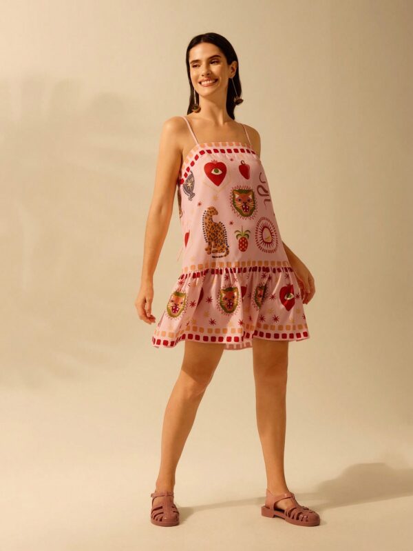 Vestido Tropical Boho con Estampado de Leopardo y Tirantes Finos - Image 7