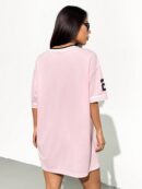 Vestido Casual de Verano con Escote en V y Estampado de Letras y Números