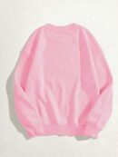Sudadera Casual de Mujer con Estampado de Letras y Manga Larga