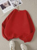 Sudadera Casual de Mujer con Estampado de Letras y Manga Larga