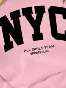 Sudadera Casual de Mujer con Estampado de Letras y Manga Larga