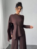 Conjunto Casual Modesto de Blusa y Pantalón