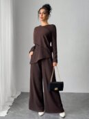 Conjunto Casual Modesto de Blusa y Pantalón