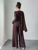 Conjunto Casual Modesto de Blusa y Pantalón