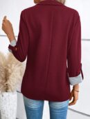 Blazer Casual para Mujer con Manga Ajustable y Botón Único