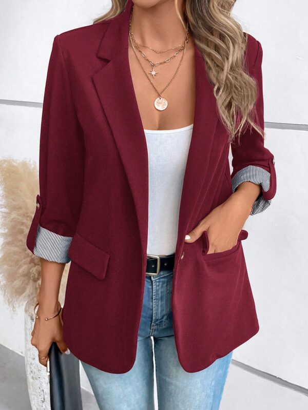 Blazer Casual para Mujer con Manga Ajustable y Botón Único - Image 24