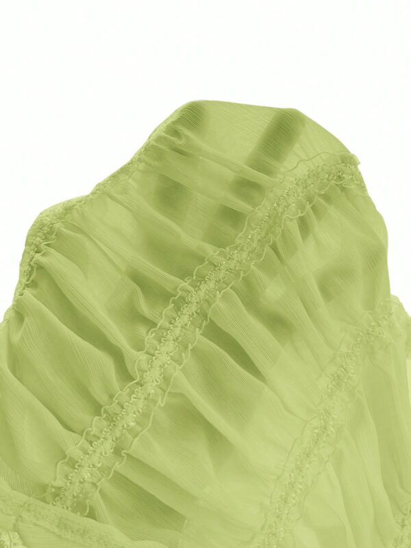 Top Camisola Acordonado con Volantes y Transparencia Semi-Sheer - Image 49