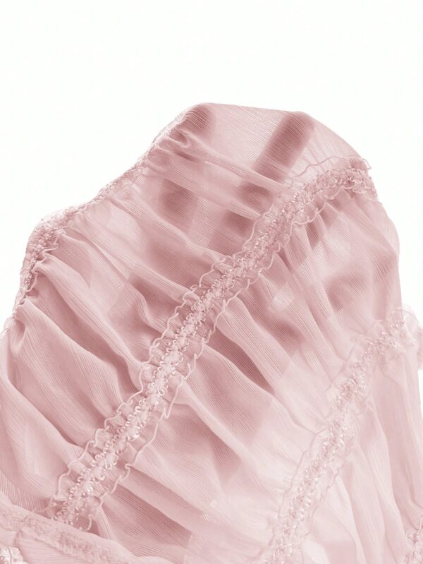 Top Camisola Acordonado con Volantes y Transparencia Semi-Sheer - Image 69