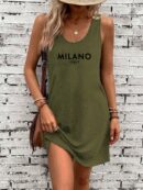 Vestido de Verano Casual con Estampado Milanes