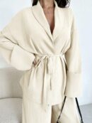 Set Elegante y Casual de Shacket y Pantalón con Cinturón