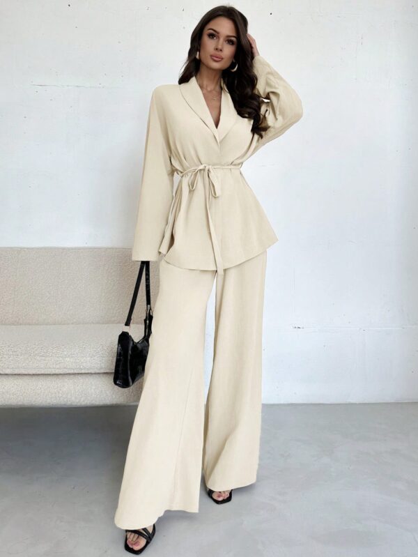 Set Elegante y Casual de Shacket y Pantalón con Cinturón - Image 48
