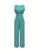 Set Coordinado Elegante de Camisola y Pantalón con Botones