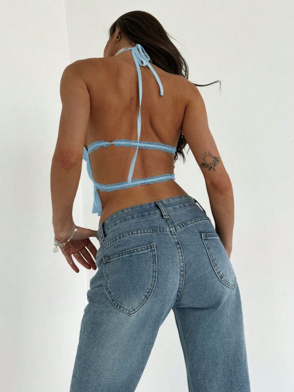 Top Camisola Acordonado con Volantes y Transparencia Semi-Sheer - Image 34