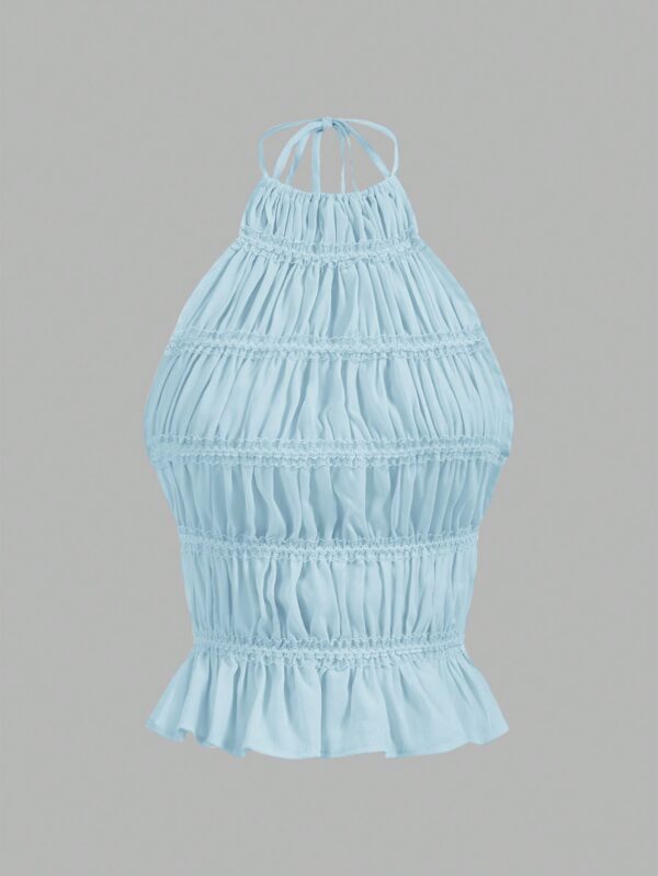 Top Camisola Acordonado con Volantes y Transparencia Semi-Sheer - Image 37