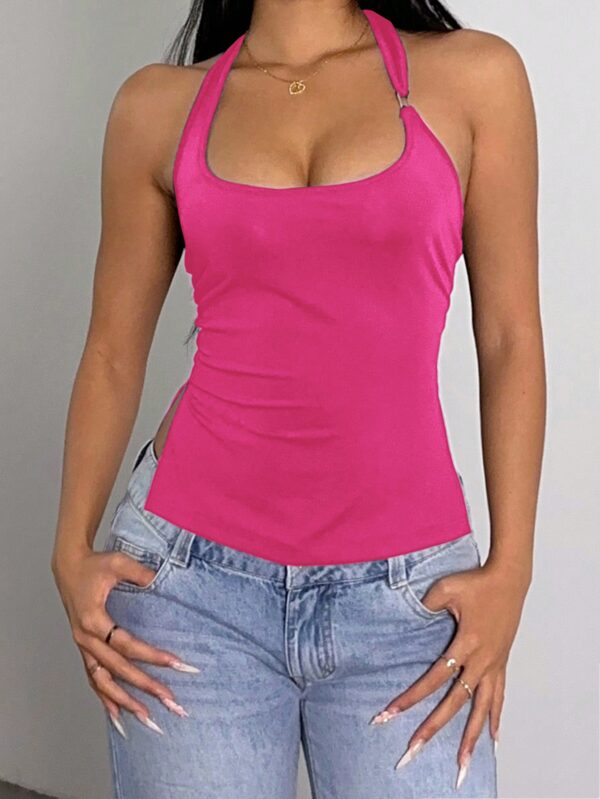 Top Estilo Halter con Espalda Descubierta y Detalles Metálicos - Image 31