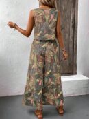 Set Veraniego Boho para Mujer: Top sin Mangas y Pantalón Ancho