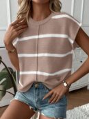 Chaleco de Punto Liso con Cuello Redondo