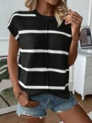 Chaleco de Punto Liso con Cuello Redondo
