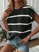 Chaleco de Punto Liso con Cuello Redondo