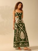 Vestido Veraniego de Espalda Descubierta con Estampado Tropical