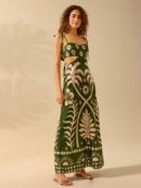 Vestido Veraniego de Espalda Descubierta con Estampado Tropical