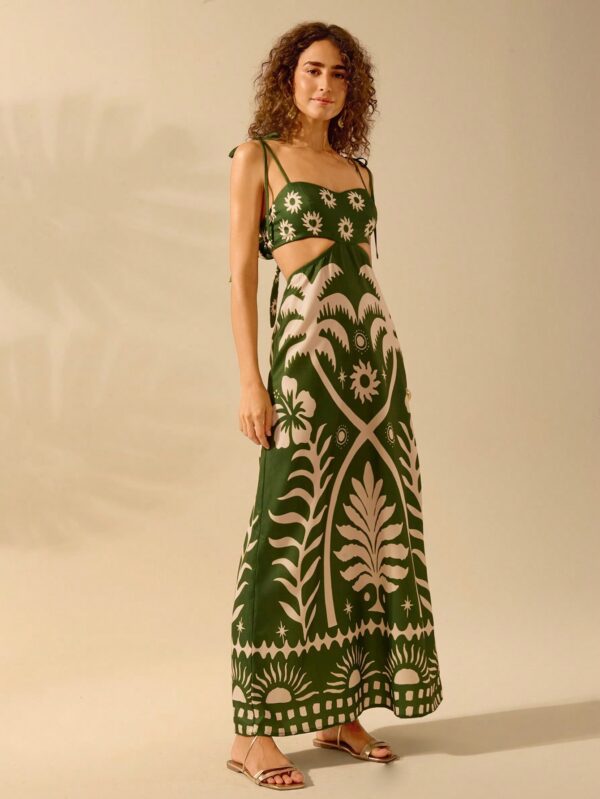 Vestido Veraniego de Espalda Descubierta con Estampado Tropical - Image 12