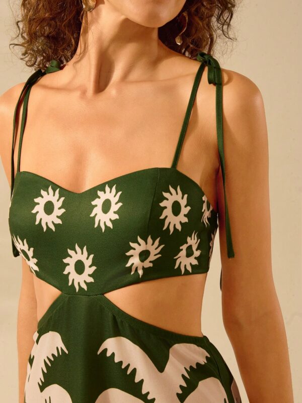 Vestido Veraniego de Espalda Descubierta con Estampado Tropical - Image 13
