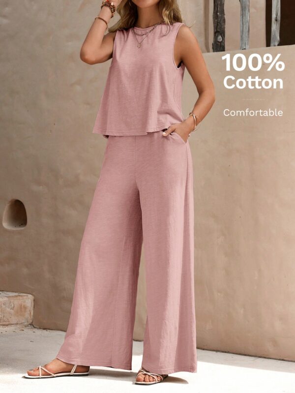 Conjunto Casual Top de Tirantes y Pantalón de Pierna Ancha - Image 59