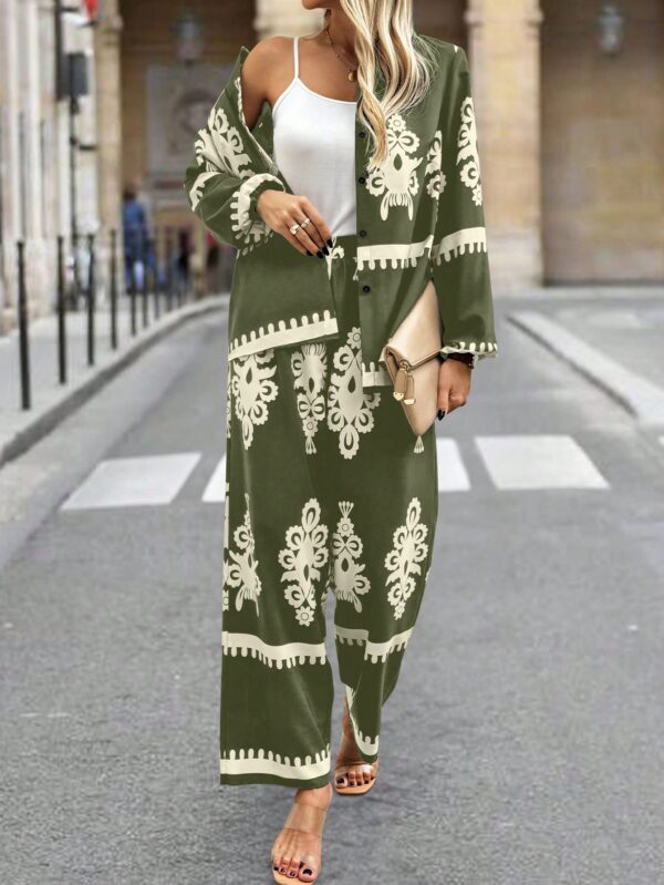 Conjunto Casual de Pantalón y Blusa Manga Larga Estampada - Image 15