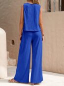 Conjunto Casual Top de Tirantes y Pantalón de Pierna Ancha