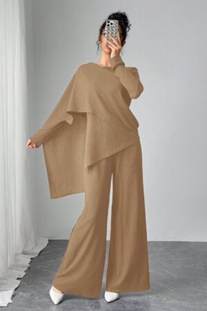 Conjunto Casual Modesto de Blusa y Pantalón