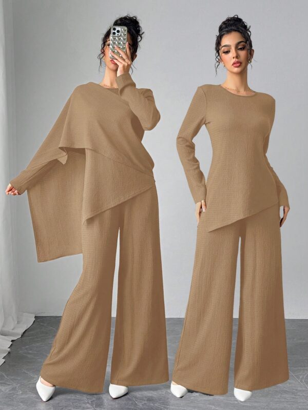 Conjunto Casual Modesto de Blusa y Pantalón - Image 3