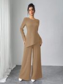 Conjunto Casual Modesto de Blusa y Pantalón