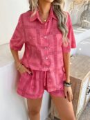Conjunto Veraniego Bohemio de Blusa y Shorts con Estampado Floral