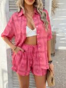 Conjunto Veraniego Bohemio de Blusa y Shorts con Estampado Floral