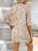 Conjunto Veraniego Bohemio de Blusa y Shorts con Estampado Floral