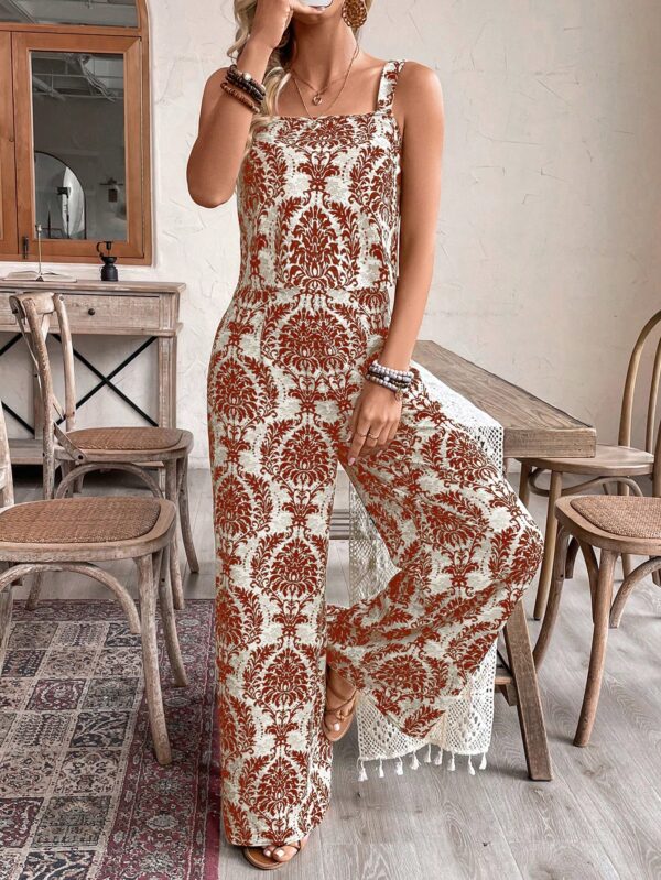 Conjunto Vacacional Boho para Mujer: Top Camisola Crop + Pantalones Largos Estampados - Image 15
