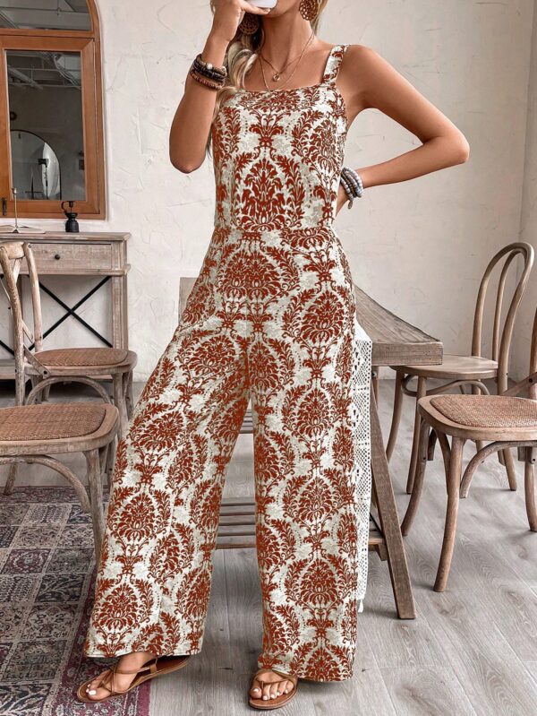 Conjunto Vacacional Boho para Mujer: Top Camisola Crop + Pantalones Largos Estampados - Image 16