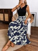 Vestido Estampado de Verano con Cinturón y Detalle de Volantes