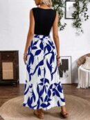 Vestido Estampado de Verano con Cinturón y Detalle de Volantes