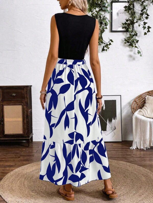 Vestido Estampado de Verano con Cinturón y Detalle de Volantes - Image 23