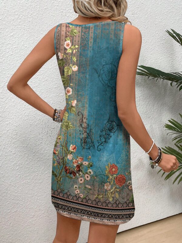 Vestido Bodycon sin Mangas con Estampado de Moda - Image 13