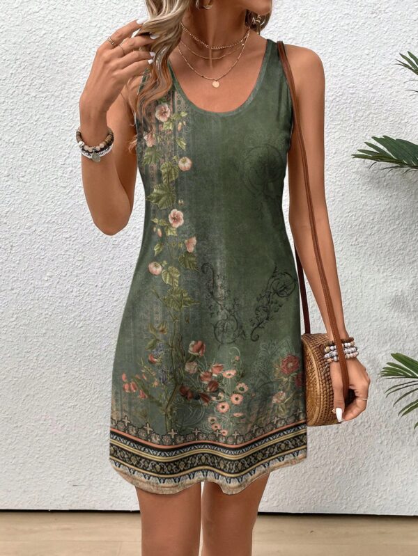 Vestido Bodycon sin Mangas con Estampado de Moda - Image 20