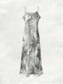 Vestido Casual Estampado Botánico sin Mangas